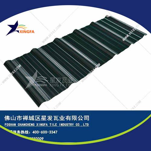 新型材料屋面建材墨綠色防腐瓦 大型畜牧業鋼結構廠房用梯形塑料瓦 pvc塑鋼瓦昆明廠家批發價格